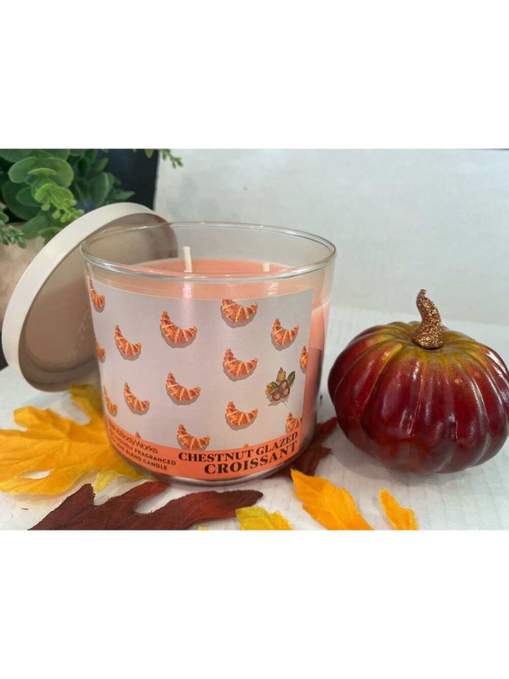 “Chestnut Glazed Croissant” Bath & Body Works New 3 Wick Candle